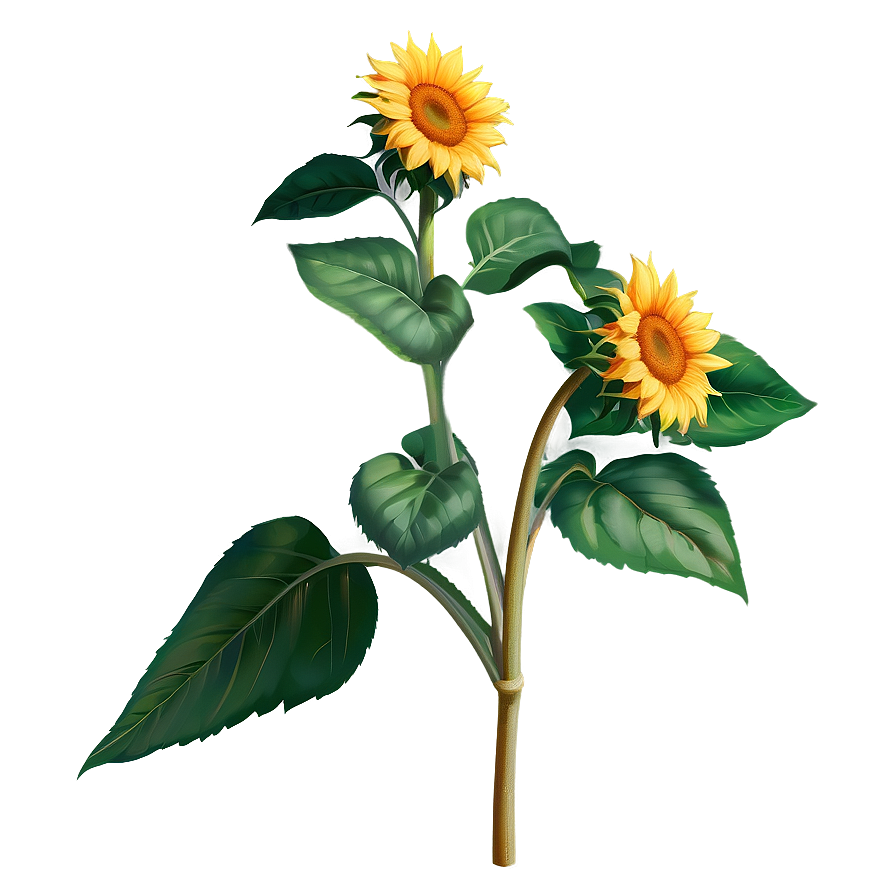 Bright Yellow Sunflower Png 96