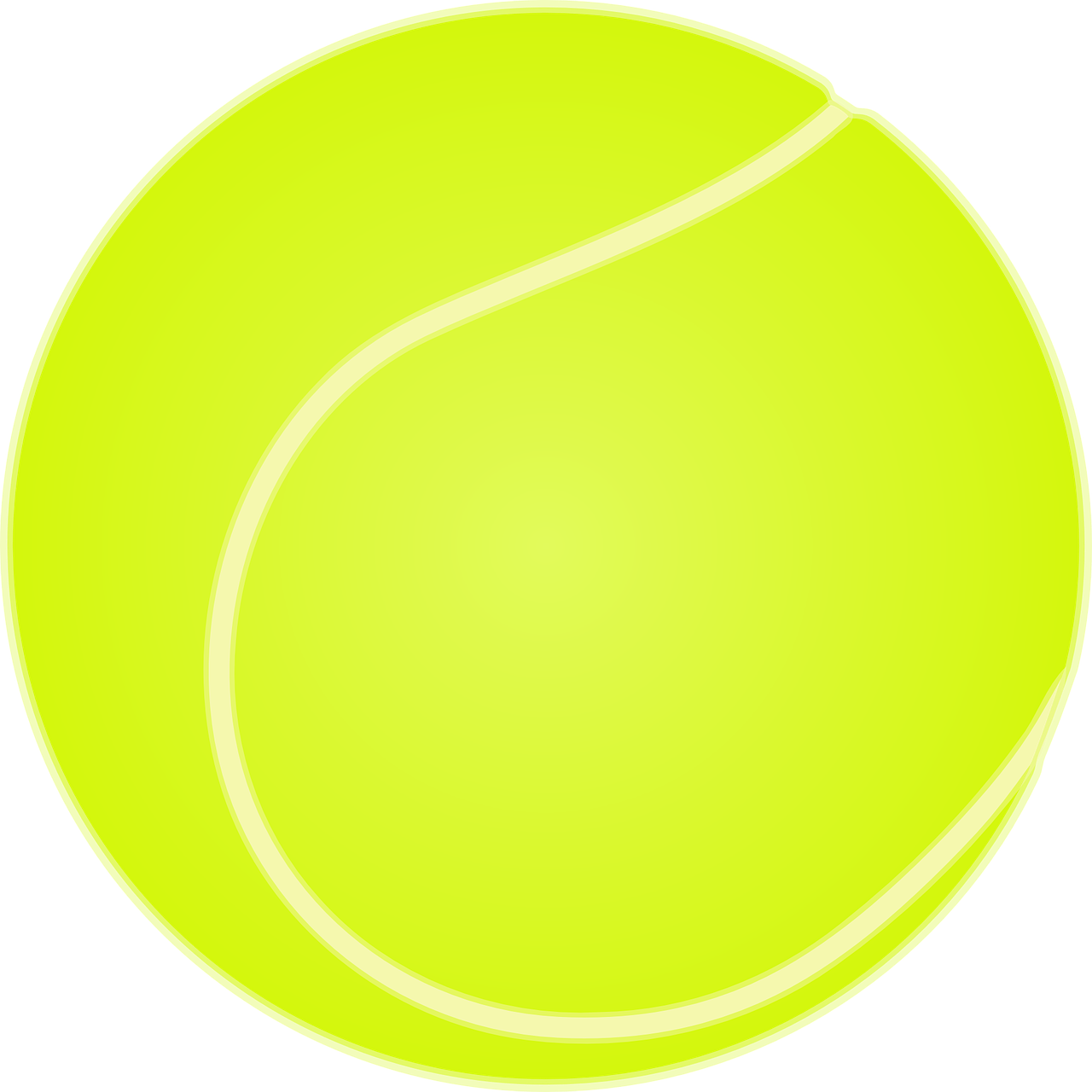 Bright Yellow Tennis Ball