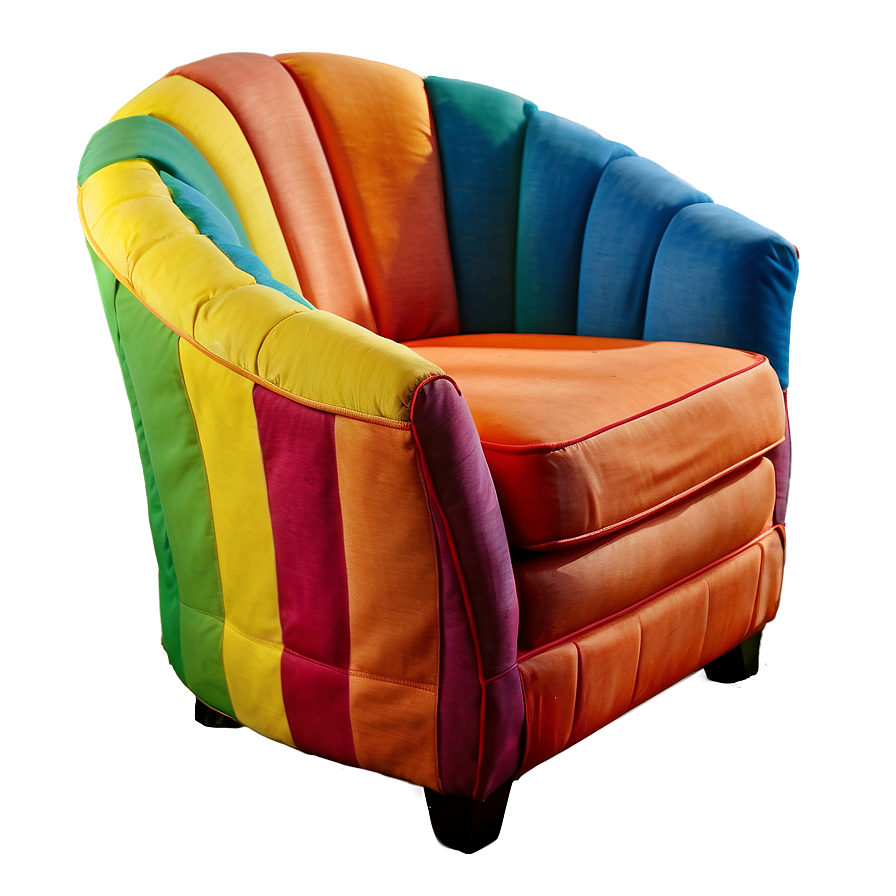 Brightly Colored Armchair PNG otw73 PNG with transparent background