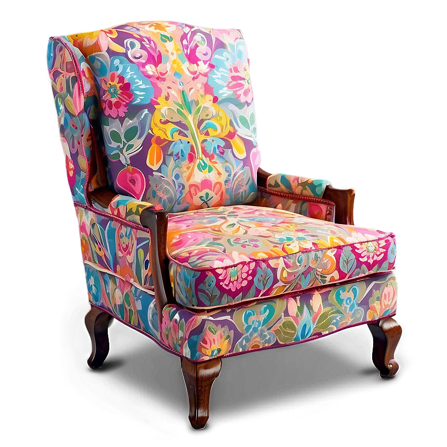 Brightly Colored Armchair PNG qdm PNG with transparent background