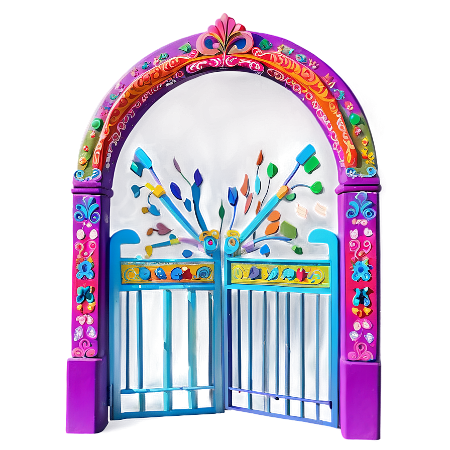 Brightly Painted Fun Gate Png 05242024