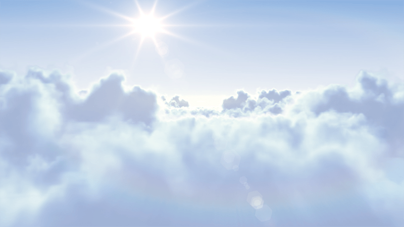 Brilliant Sun Over Clouds PNG with transparent background