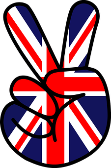 British Peace Sign Graphic PNG with transparent background