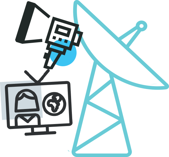 Broadcasting Communication Icons