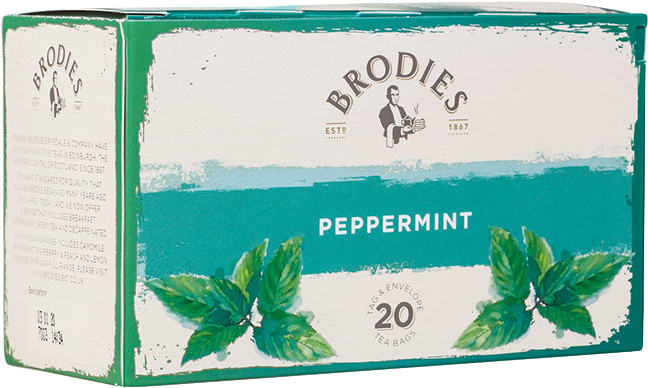 Brodies Peppermint Tea Box