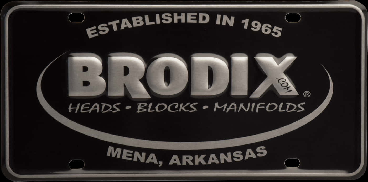 Brodix Custom License Plate