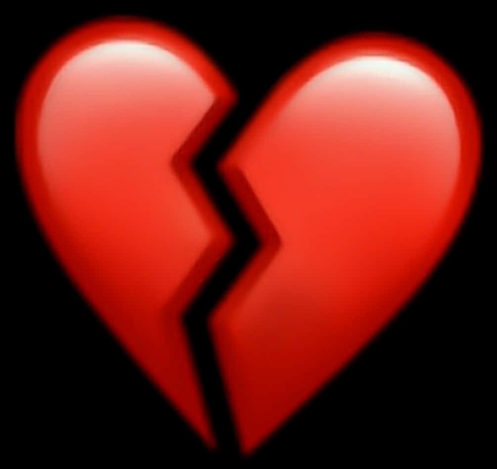 Broken Heart Icon PNG with transparent background