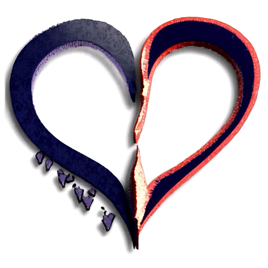 Broken Heart Illustration PNG 05212024 PNG with transparent background