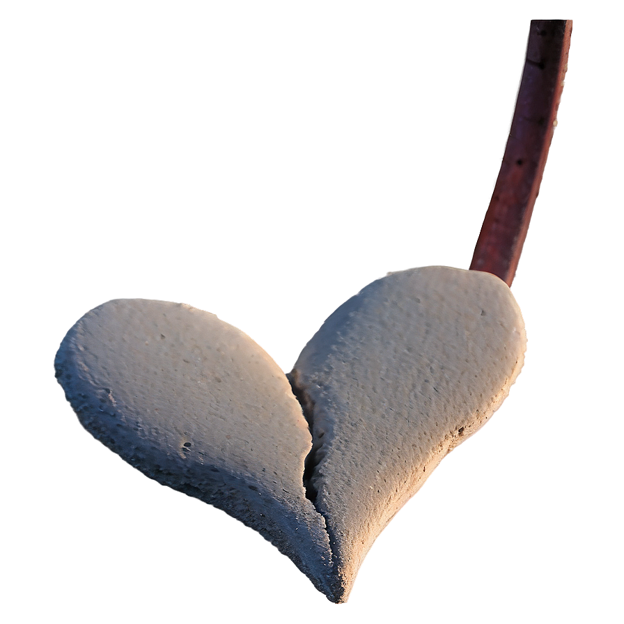 Broken Heart In Sand Png Qgy