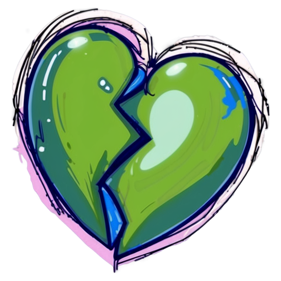 Broken Heart Sketch PNG xya PNG image with a transparent background, free high-resolution download