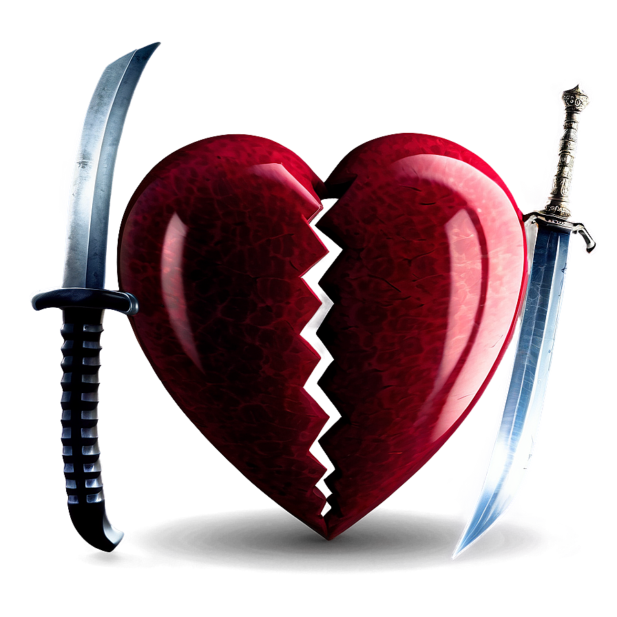 Broken Heart With Sword Png Jpi64