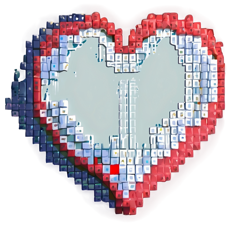 Broken Pixel Heart Png Mup74