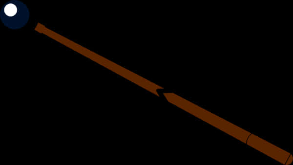 Broken Pool Cue Night Background