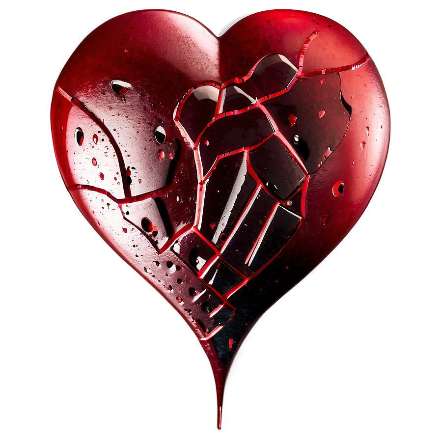 Broken Red Heart Png 05212024