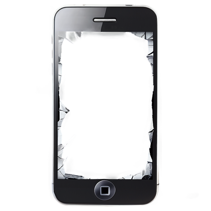 Broken Smartphone Screen Illustration Png 06242024