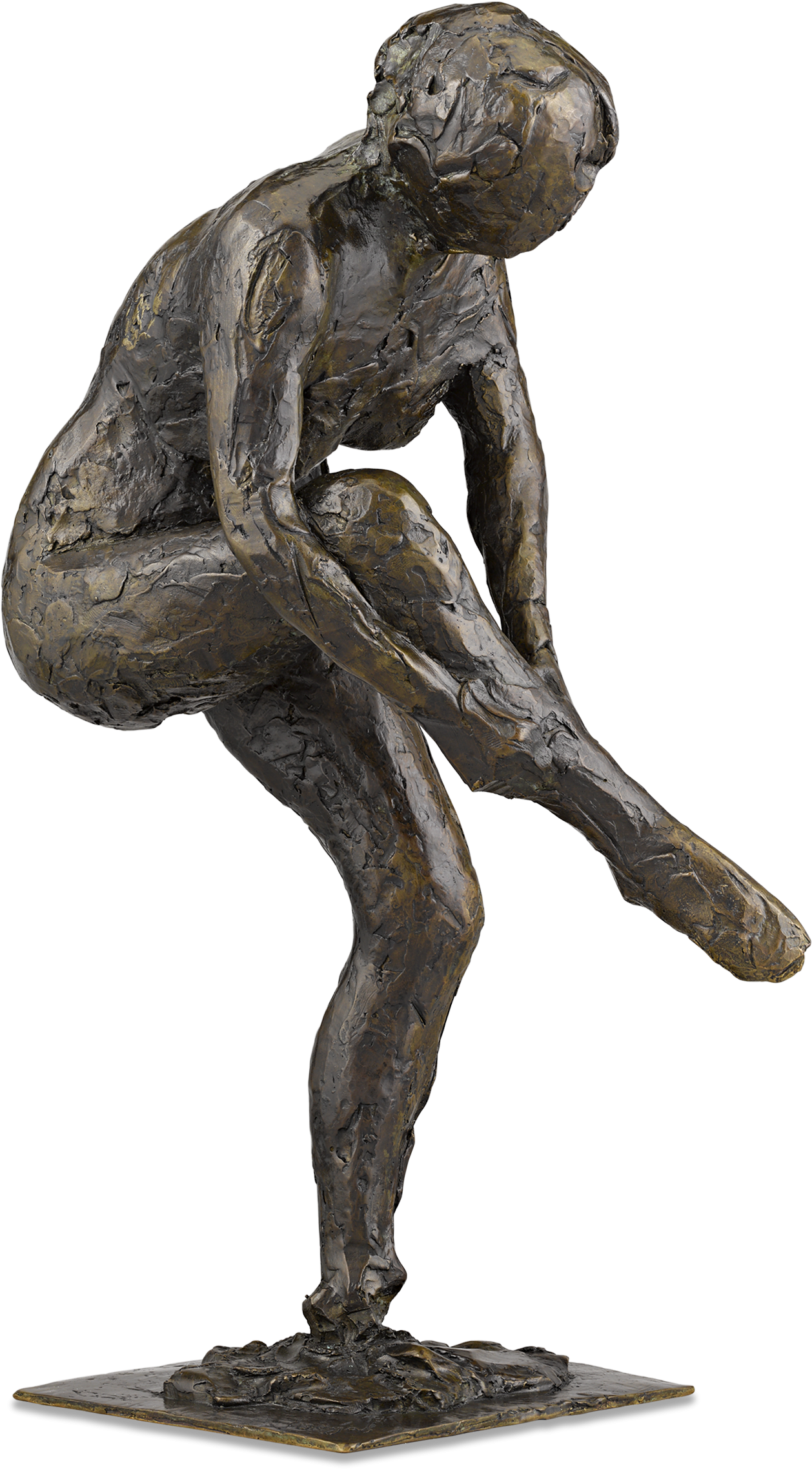 Dancer Putting On Her Stocking By Edgar Degas - Degas Dancers Sculpture, HD Png Download PNG with transparent background