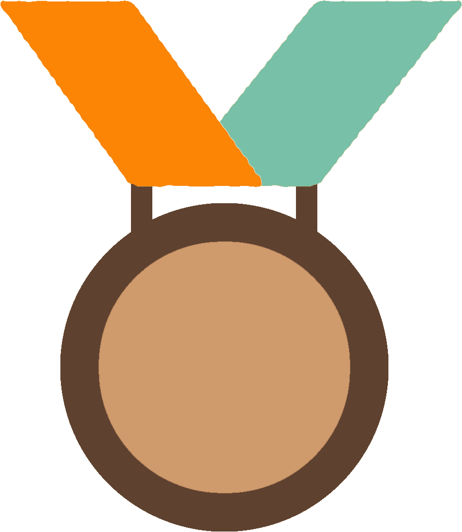 Bronze Medal Vector Graphic PNG with transparent background
