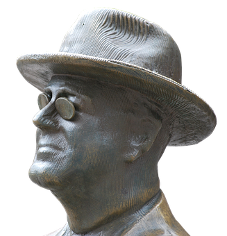 Bronze Sculpture Profile View PNG with transparent background