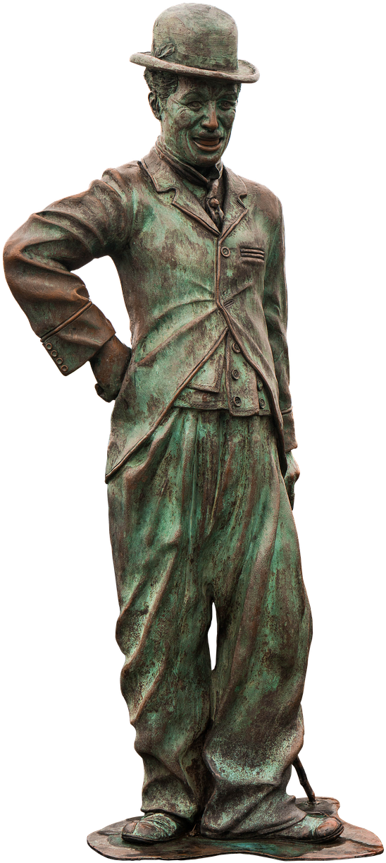 Bronze Statueof Iconic Tramp Character