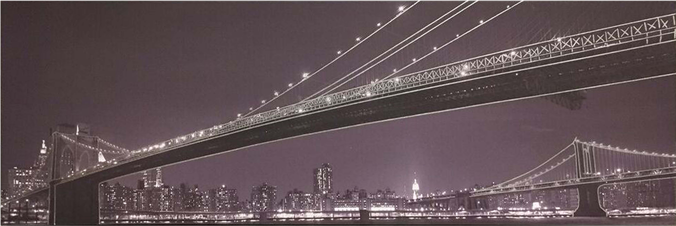 Brooklyn Bridge Nighttime Panorama