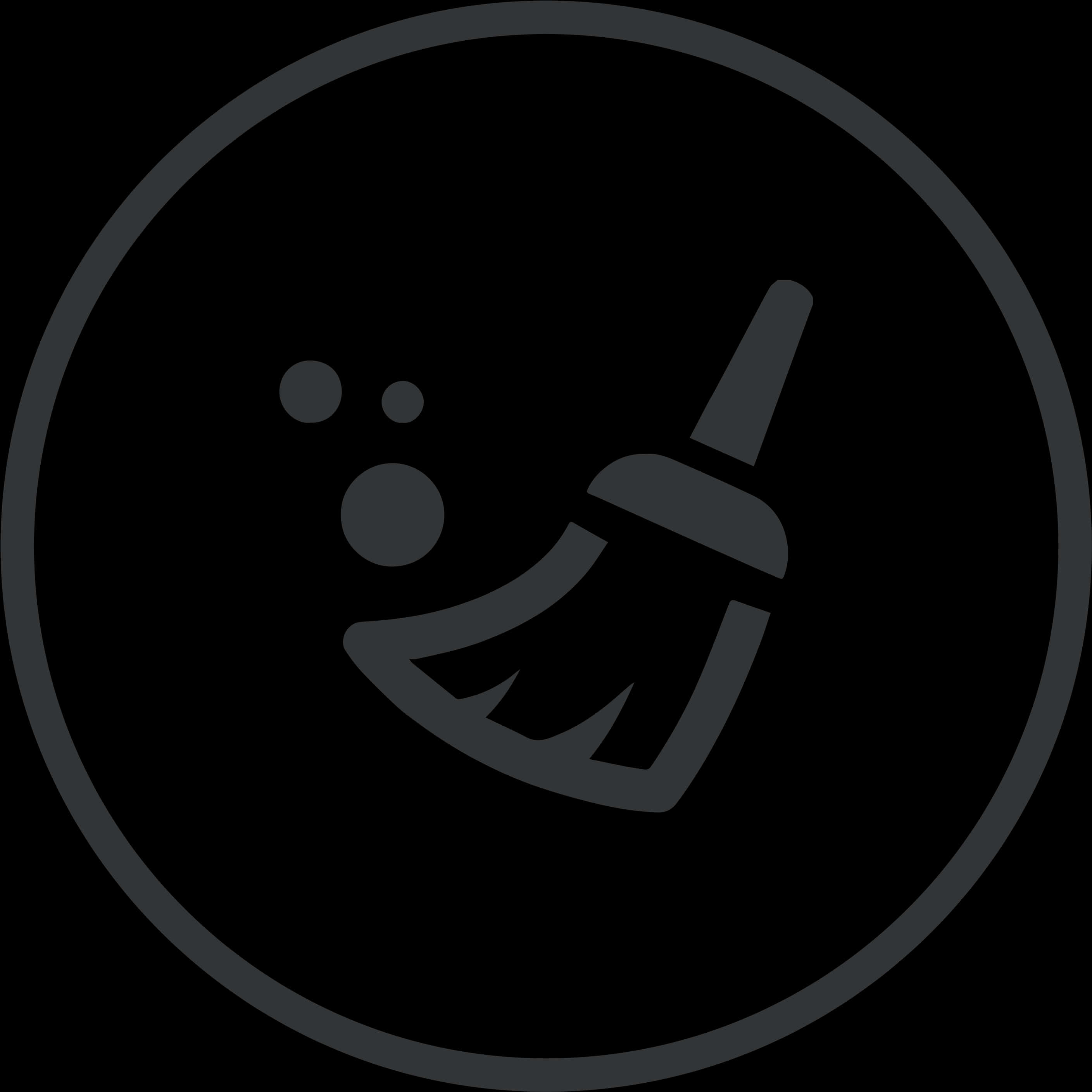 Broom Sweeping Icon PNG with transparent background