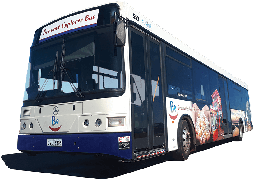 Broome Explorer Bus Tour PNG with transparent background