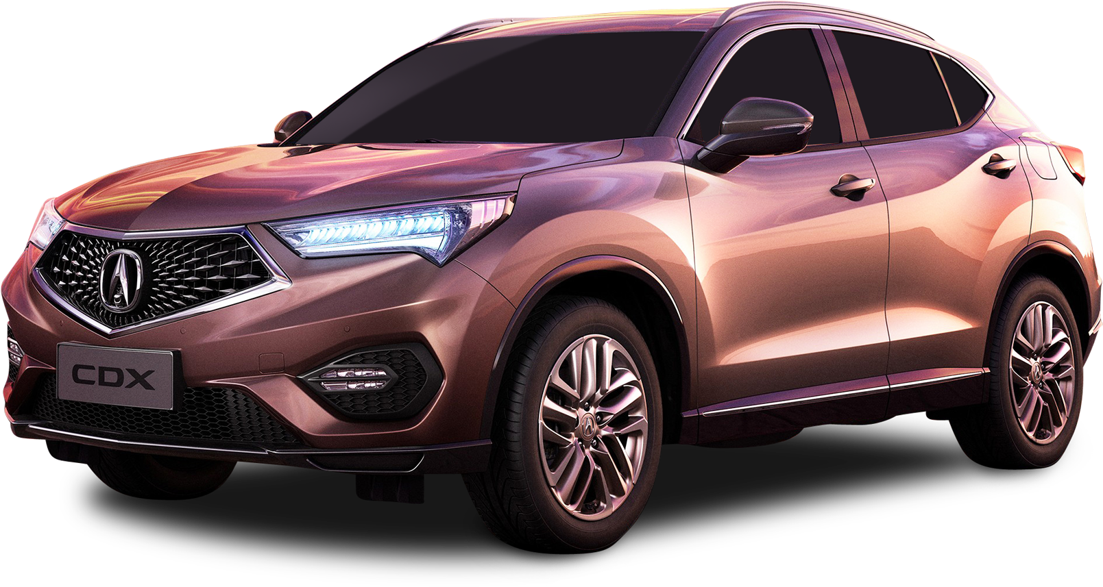 Brown Acura Cdx Car Png Image - Acura Rdx 2019 Lights, Transparent Png PNG with transparent background