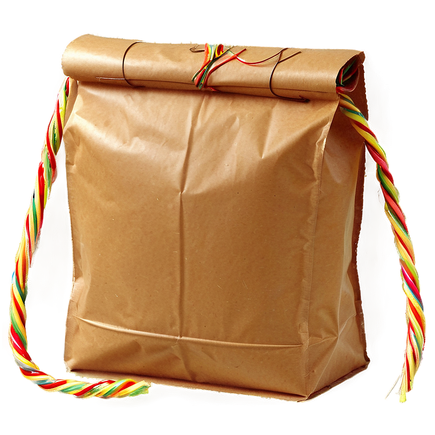 Brown Bag With String Png Suv51