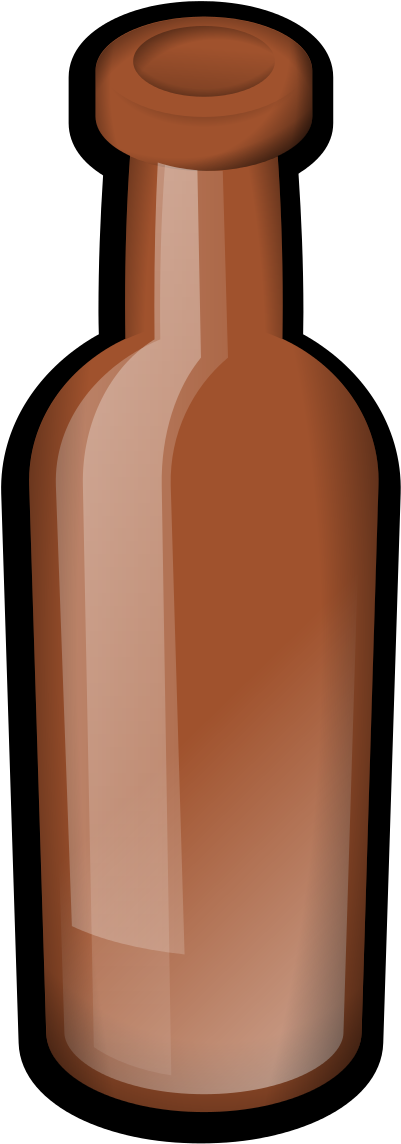 Brown Beer Bottle Illustration PNG image with a transparent background, free high-resolution download