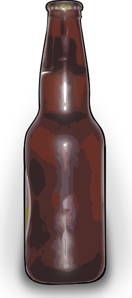 Brown Beer Bottle Isolated