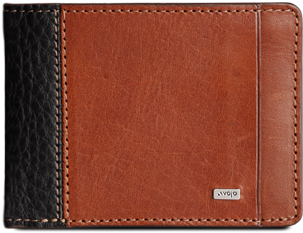 Brown Black Leather Wallet