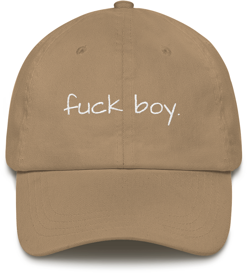 Brown Cap With Text