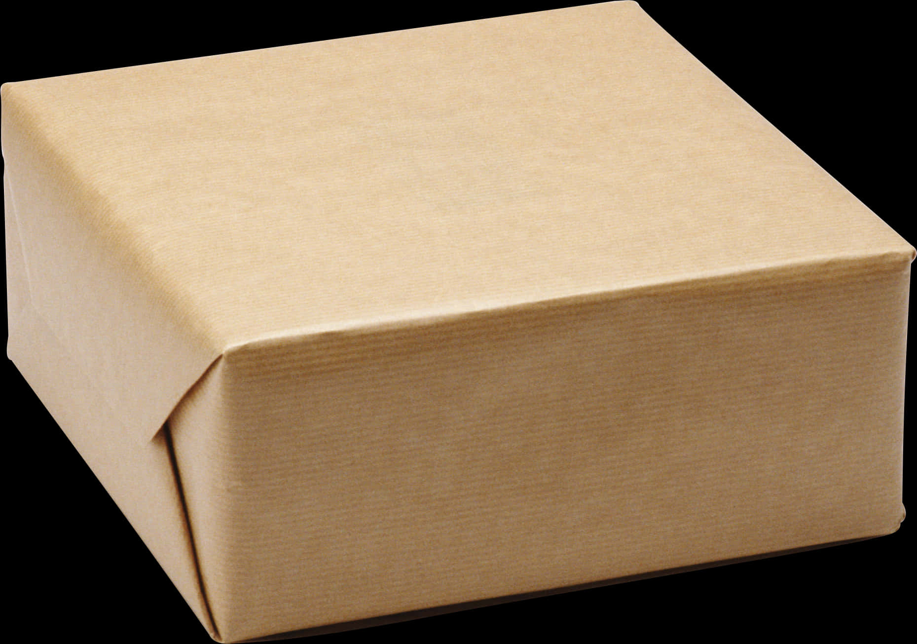 Brown Cardboard Box Closed PNG with transparent background