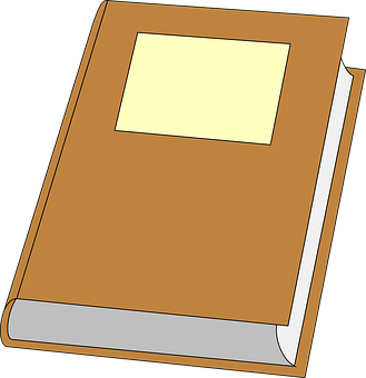 Brown Cover Book Cartoon