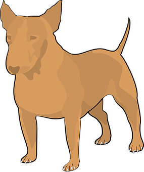 Brown Dog Illustration PNG with transparent background