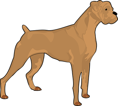 Brown Dog Silhouette PNG with transparent background