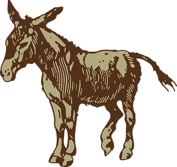 Brown Donkey Illustration