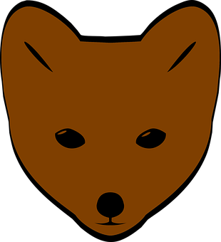 Brown Fox Icon Simple PNG with transparent background