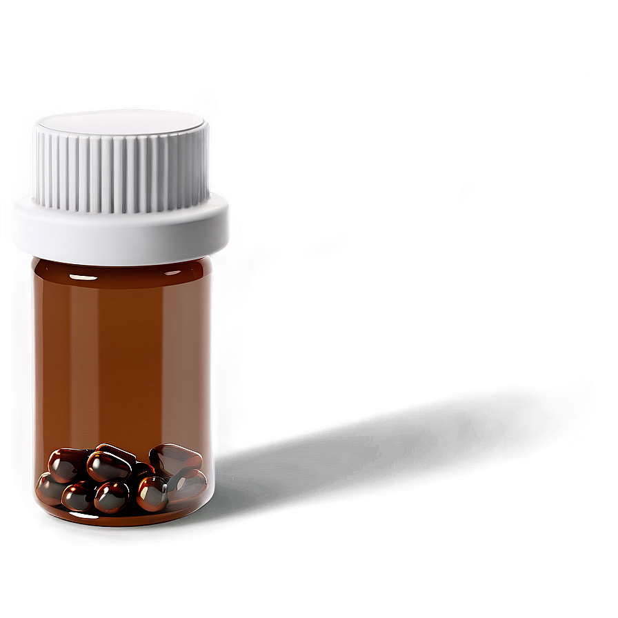 Brown Glass Pill Bottle Png 05252024