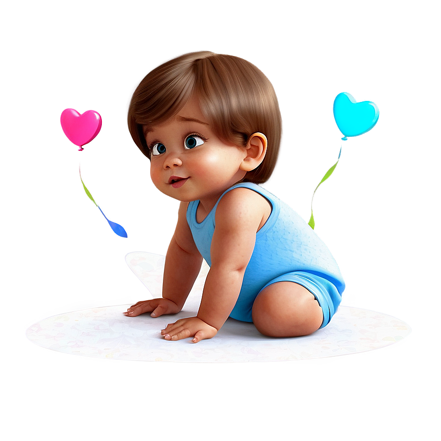 Brown Hair Baby Cartoon Png 24