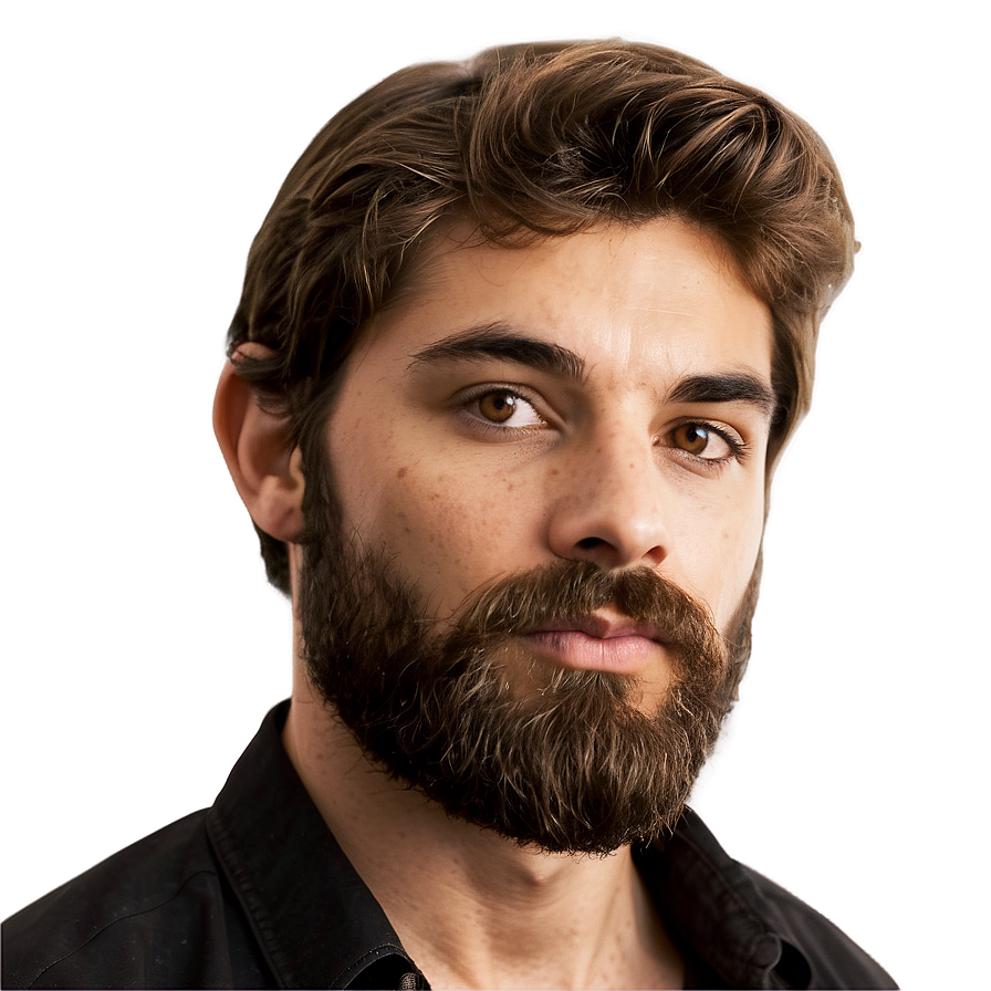 Brown Hair Beard Man Png 53