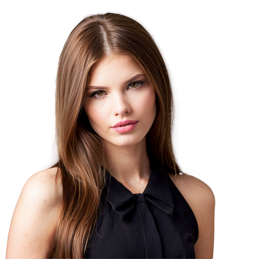 Brown Hair Fashion Model Png 05252024