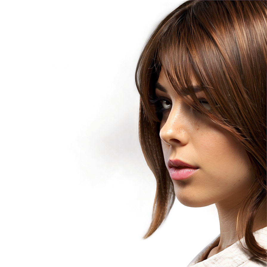 Brown Hair Female Profile PNG 36 PNG image with a transparent background, free high-resolution download