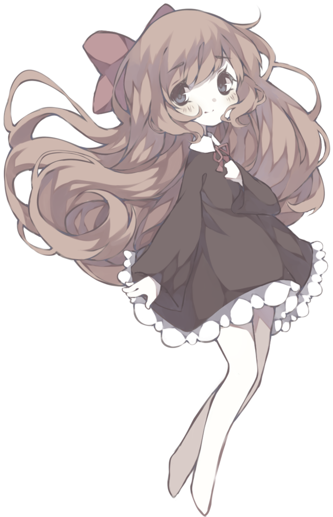 #kawaii #pastel #cute #anime #animegirl #sticker - Brown Hair Cute Anime Girl, HD Png Download PNG image with a transparent background, free high-resolution download