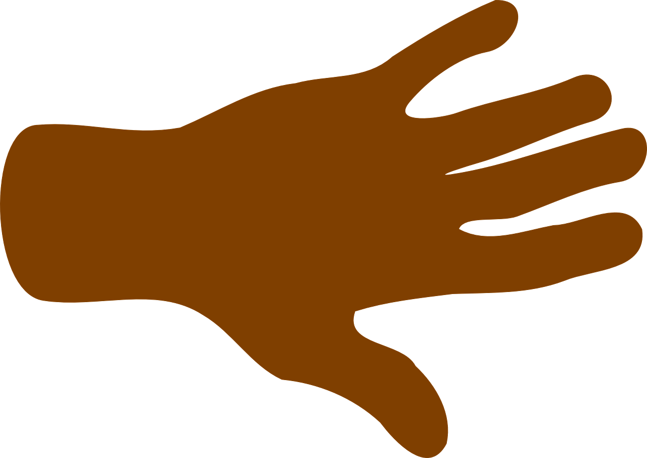 Brown Hand Clipart Silhouette