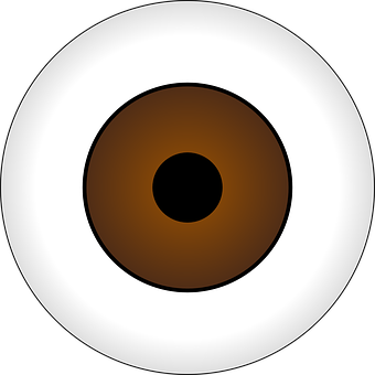 Brown Iris Eye Illustration PNG with transparent background