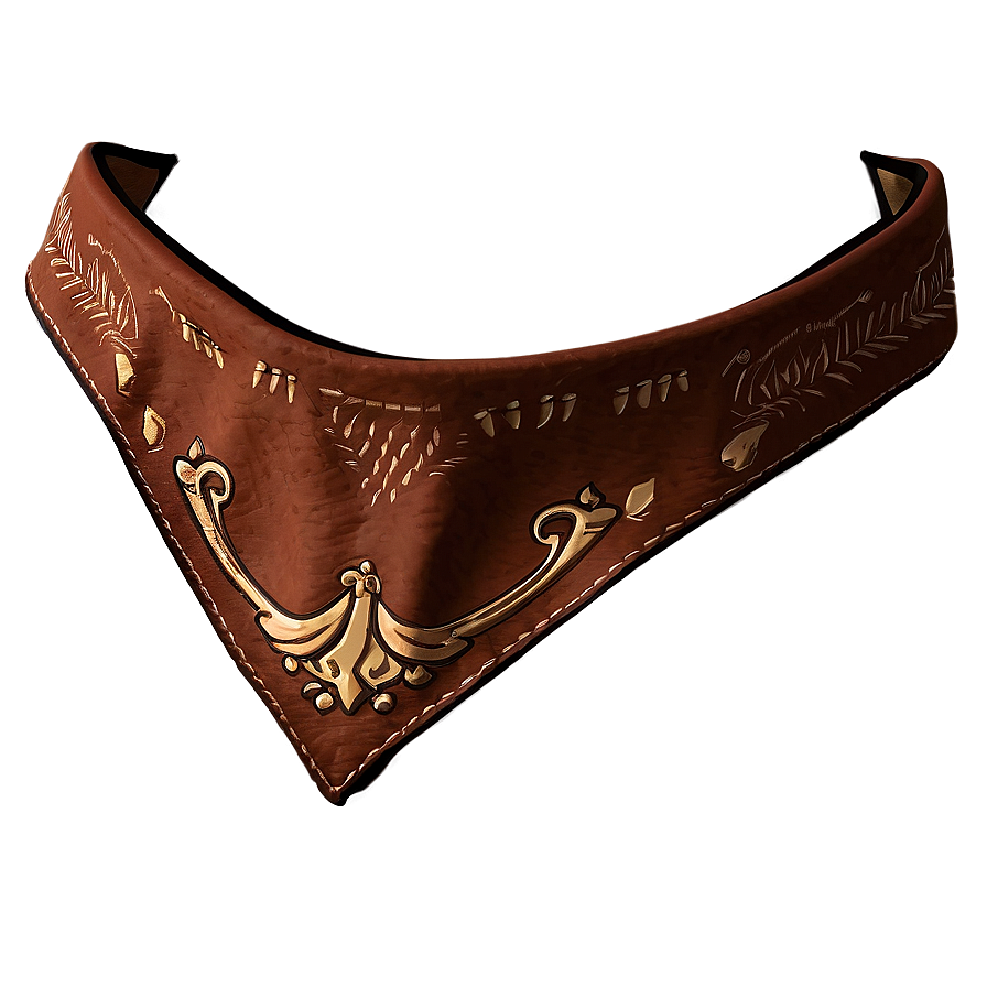 Brown Leather Bandana Png Sji81