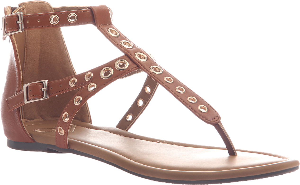 Brown Leather Gladiator Sandal