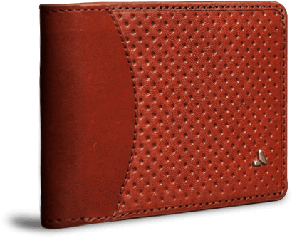 Brown Leather Perforated Wallet