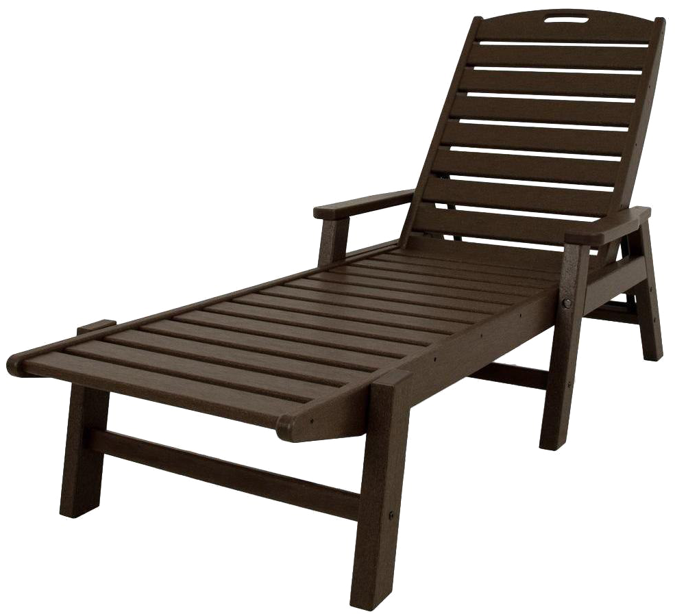 Brown Outdoor Chaise Lounge